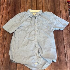 Vans Light Blue Tiny Stripe Cotton Button Down ShirtSz XXL